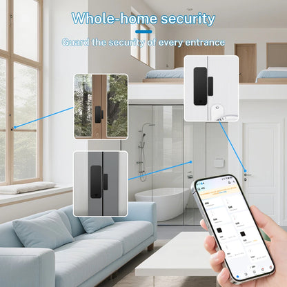 Tuya Zigbee 3.0 Door and Window Sensor Smart Sensor Contact Sensor APP Remote Control SmartLife Work with Zigbee2Mqtt ZHA Alexa