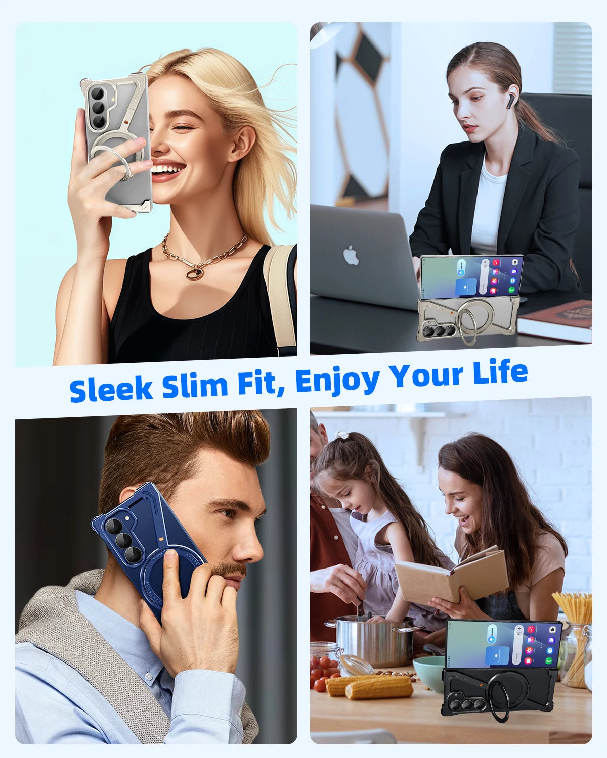 Eary Frame Case for Samsung Galaxy Z Fold 7 Magsafe with 360°Rotation Magnetic Stand Metal Phone Case Shockproof Protector Cover