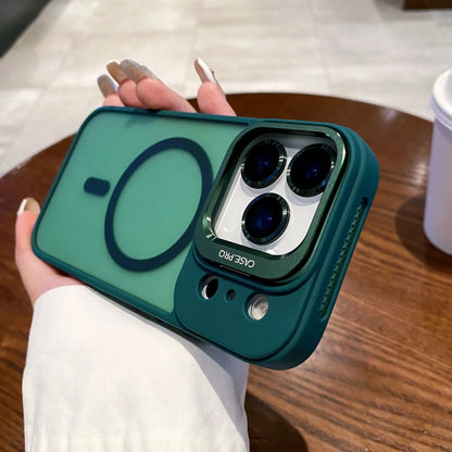 Matte Translucent lens holder film Magnetic Case For IPhone 17 Air 16 14 13 15 12 11 Pro Max Plus Magsafe Armor Shockproof Cover
