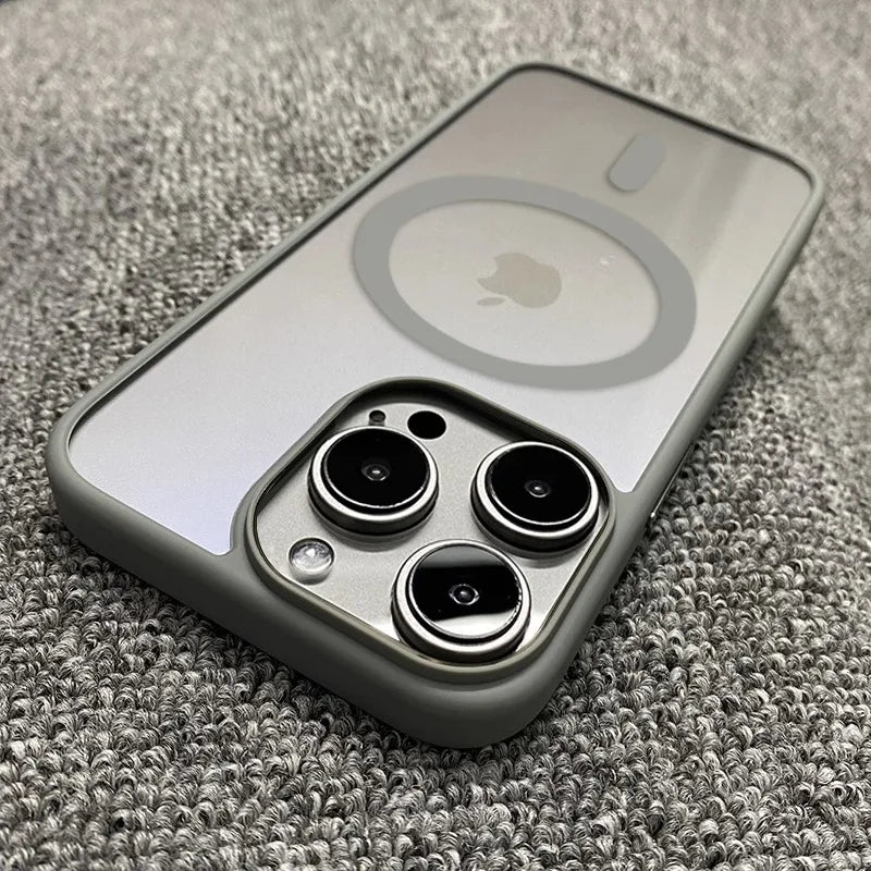 New Phone Case For iPhone 17 16 15 14 13 12 11 Pro Max Plus 17 Air For Magsafe Transparent Clear Magnetic Acrylic Bumper Cover