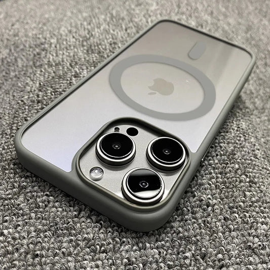 New Phone Case For iPhone 17 16 15 14 13 12 11 Pro Max Plus 17 Air For Magsafe Transparent Clear Magnetic Acrylic Bumper Cover