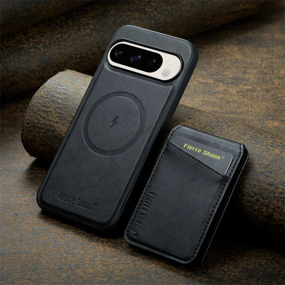 2 In 1 Magsafe Magnetic Leather Phone Case for Google Pixel 10 9 9Pro XL 8A 8Pro 8 7 7A 7Pro Wallet Cover Cards Holder Cover