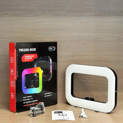 New Handheld Ring LED Rechargeable Fill light Portable Mobile Phone Live Broadcast Photography Desktop Selfie Light