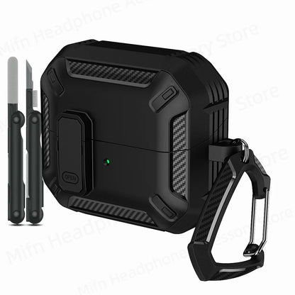 Newest carbon fibre switch earphone cover for Men For Samsung Galaxy Buds 3/Buds3 Pro Buzz 3 Pro Earbuds Case with cleaning kit