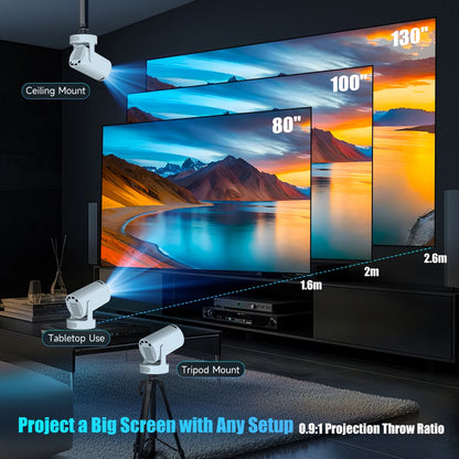 Magcubic HY300 Pro + Projector 4K 720P With 5W Speaker Android 11 8000 Lumens WiFi 6 BT5.4 Outdoor Video Home Theater Projector