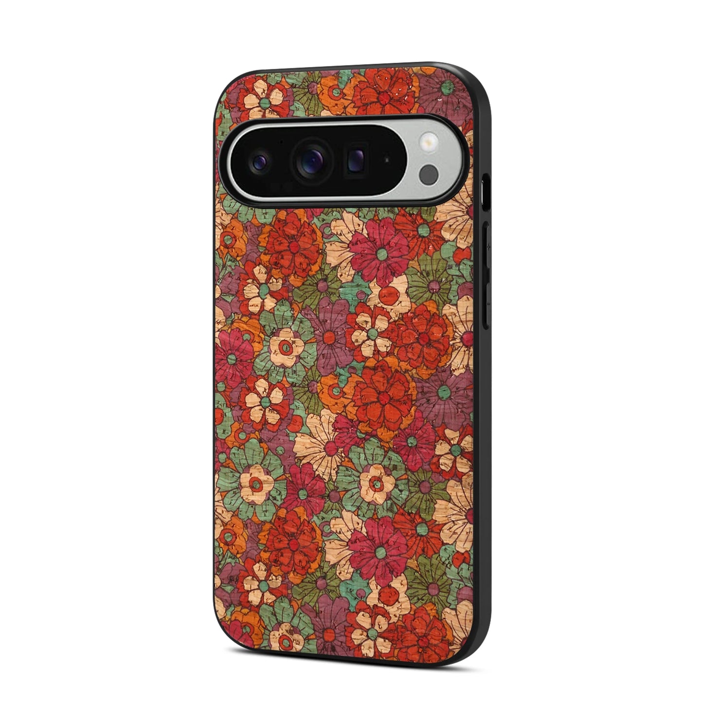 Shockproof European Floral Irregular Pattern Leather Back Case for Google Pixel 6 7 8 9 10 10A 10Pro 10ProXL