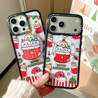 Cute Christmas Tree Cartoon With Magsafe Stand Kawaii Phone Case for iPhone 17 Pro 11 12 13 14 plus 15 16 Pro Max Cute Cover