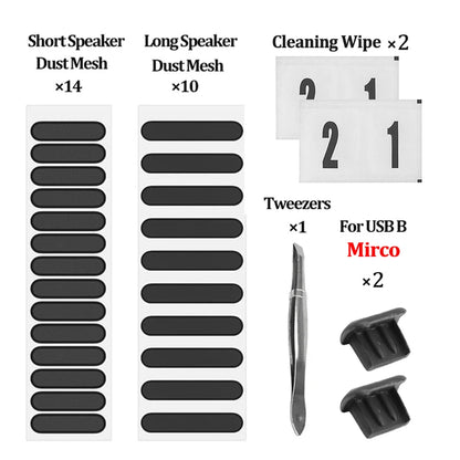 Universal Phone Dustproof Net Stickers Speaker Mesh for iPhone Samsung Anti Dust Net Sound Hole Charging Port Dust Cover Plug - covers4phones