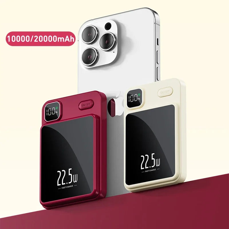 Magnetic Wireless 20000mAh Power Bank Portable External Battery for IPhone16 15 14 13 Samsung S24 Xiaomi Fast Charge Powerbank