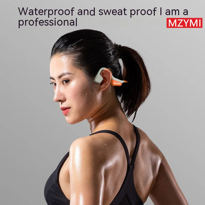 MZYMI Bone Conduction Sport Headphones I18PRO Neckband Bluetooth 5.3 Earphones Hifi Sound Running Wireless Headset TWS Earbuds