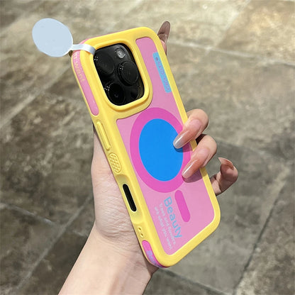 Dopamine Magnetic Clash Color Bumper Case for iPhone 16 15 14 Pro Max for Magsafe Candy Contrast Color Shockproof Cover Funda