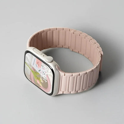 Silicone Strap for Apple Watch 46mm 42mm 49mm 45mm 41mm 44mm 40mm Magnetic Band for IWatch Ultra 2 Series 10 9 8 7 6 SE 5 4 3