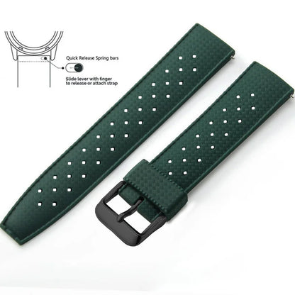 Tropical Silicone Watch Band Quick Release Watch Band 18mm 20mm 22mm Rubber Tropic Smart Watch Strap for Oris Seiko Citizen