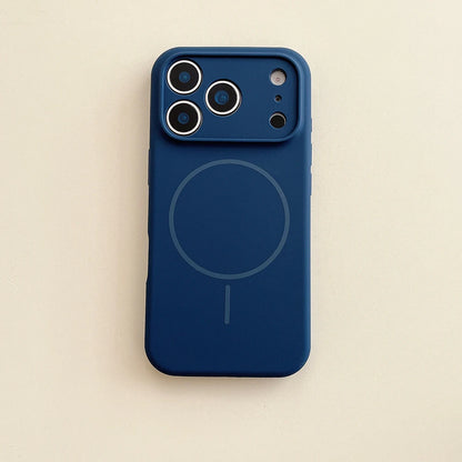 Desert Gold liquid silicone magnetic charging phone case for iPhone 17 16 15 14 13 12 Pro Max Air fine hole magsafe soft cover