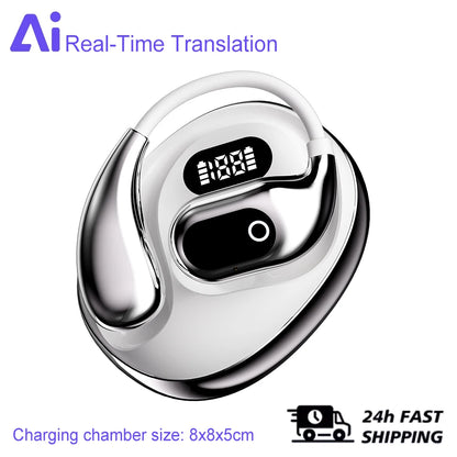 Ai Two-Way Real time Translators Earphone 144 Languages Wireless Bluetooth Smart Voice Translator Headphones For Travel Business