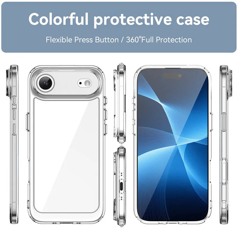 For iPhone Air Case For apple iPhone Air 17 Air Cover Bumper Clear PC TPU Shockproof Silicon Protective Phone Cover iPhone Air