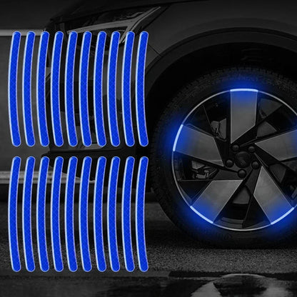 Car Wheel Hub Reflective Stripes Sticker Driving Safety Tire Decor Warning Sticker Warning Reflective Tape Car Accessories