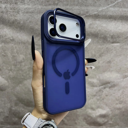 Matte Magnetic Translucent Wireless Charge Stand Case For iPhone 17 Air 16 15 14 13 12 11 17 Pro Max Magsafe Must-Haves Cover