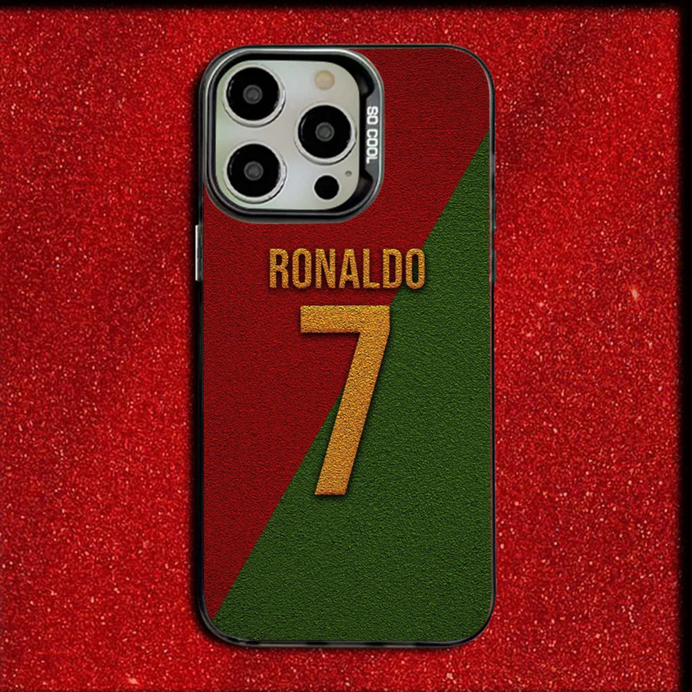 7 SPORT FOOTBALL Phone Case For iPhone 16,15,14,13,12,11,Mini,Pro,MAX Cr7 R-ROnAlDo Gray Drop Matte Shockproof Soft Cover