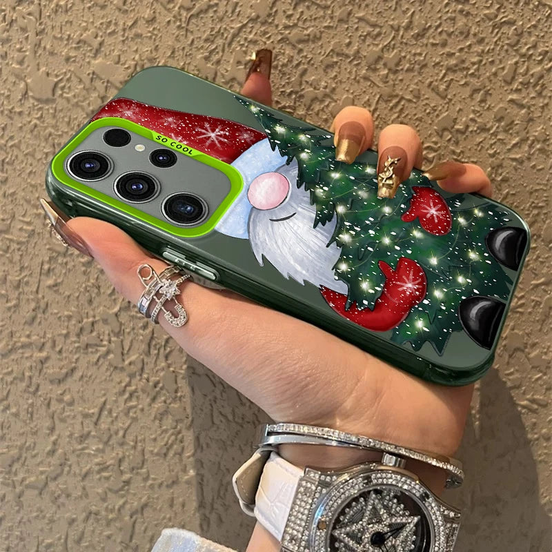 Christmas Tree Santa Claus Case for Samsung Galaxy S25 S24 S23 S22 Ultra S21 Plus S20 FE A73 A72 A71 A56 A55 A54 A53 A52 Cover