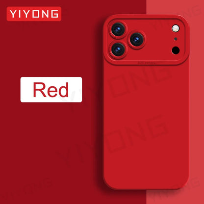 For iPhone17 Pro Max YIYONG Square Liquid Silicone Soft Cover For iPhone 17 16 15 14 12 13 iPhone17 Air iPhone15 Plus Phone Case