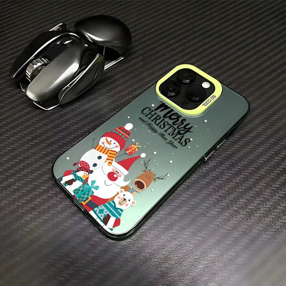 Santa Claus Elk Snowman Christmas Phone Case For iPhone 17 16e 16 15 14 13 12 11 mini Pro Max X XR 8 7 Air Plus Anti Fall Cover