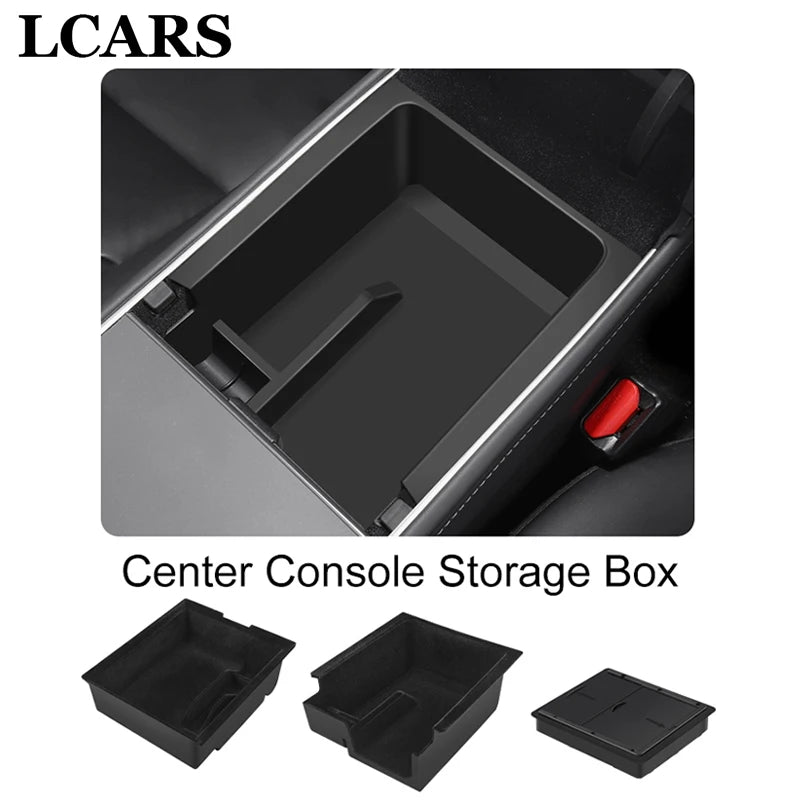 For Tesla Model Y/3 Center Armrest Console Organizer Hidden Car Storage Box Accessory Model 3/Y Car Storage Solution