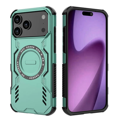 Case For iPhone 17 Pro Max Air 16 15Pro Max Plus Magnetic Ring Stand Armor Anti-fall Protection Kickstand Cover