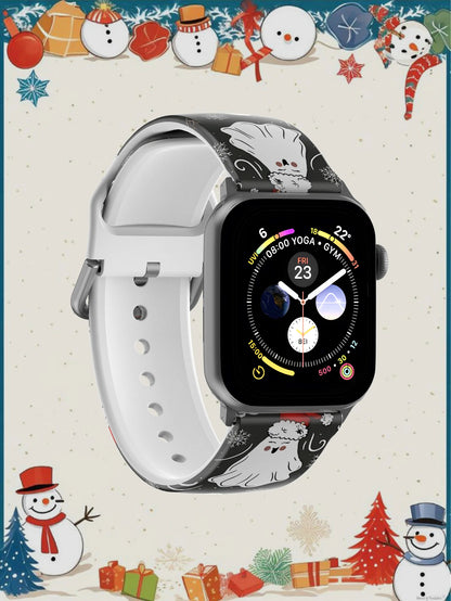Christmas Hat Elf For Apple Watch Band 45 mm 44 40 41 38 42mm Christmas Ghost Bracelet iWatch Series 7 6 3 se 8 9 10 11 Ultra 3