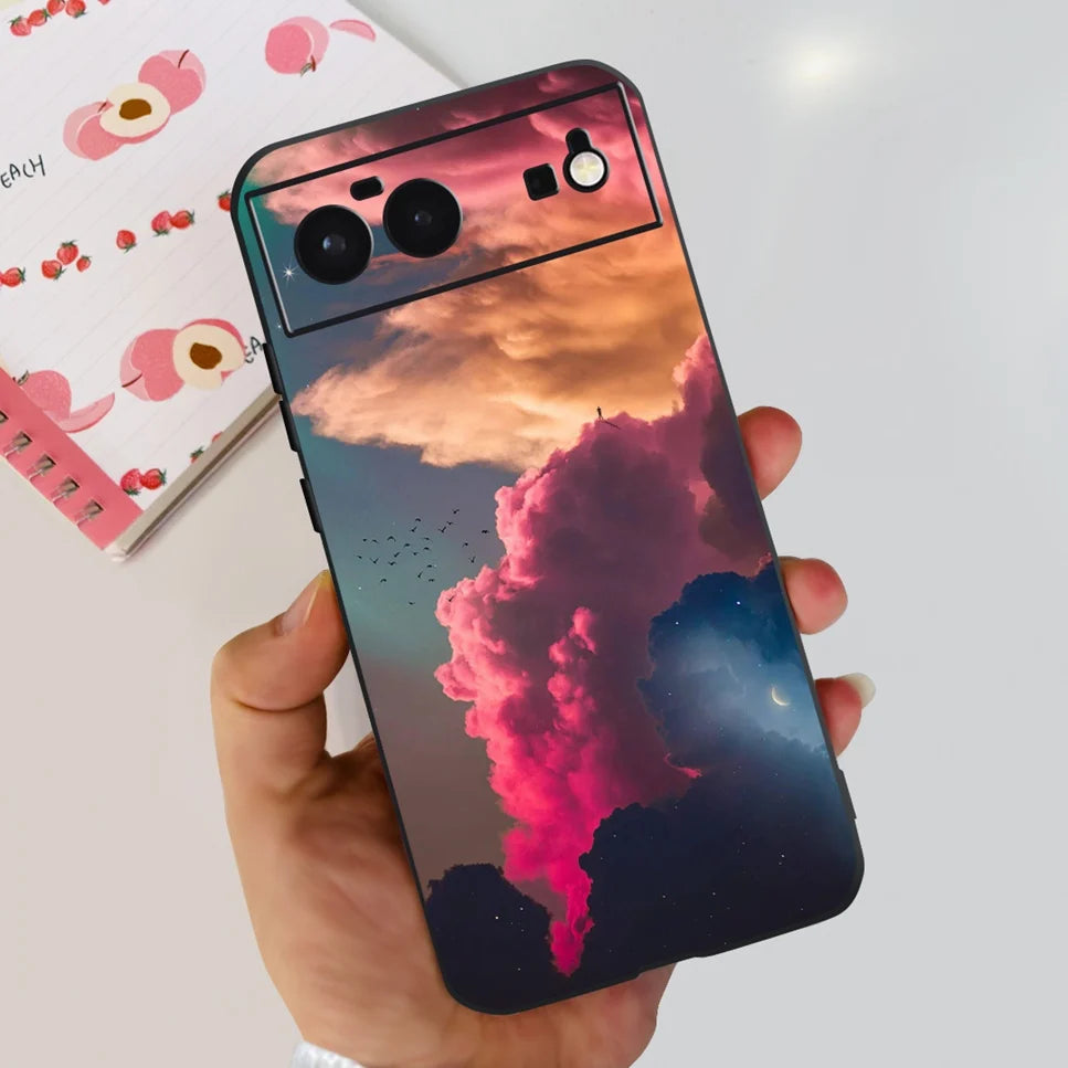 For Cover Google Pixel 6 Case Cute Cat Cartoon Bumper Back Shockproof Soft TPU Case For Google Pixel 6A 6PRO Pixel 6 Phone Cases