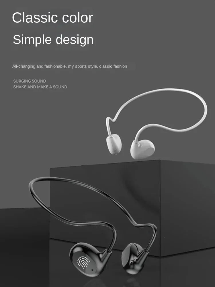 Neckband AIR bone conduction headphones wireless Bluetooth Headset with mic sports running non-ear-wearing For Xiaomi iPhone 15