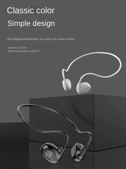 Neckband AIR bone conduction headphones wireless Bluetooth Headset with mic sports running non-ear-wearing For Xiaomi iPhone 15