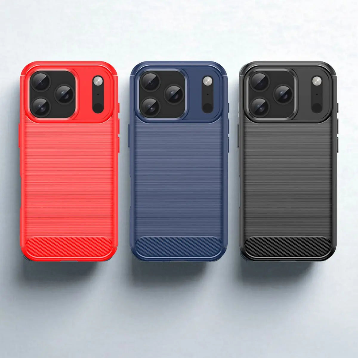 For iPhone 17 Pro Case Cover For iPhone 17 Pro Max 17 Air Shockproof Carbon Fiber Silicone Phone Case For iPhone 17 Pro Case