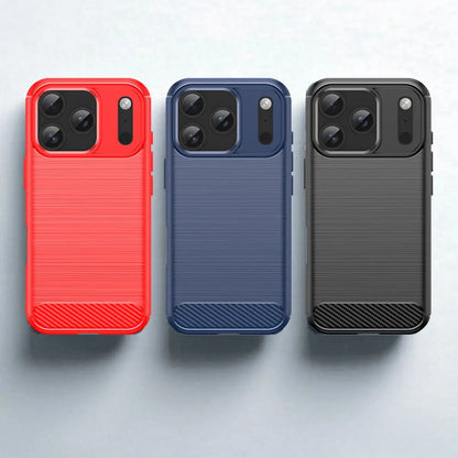 For iPhone 17 Pro Case Cover For iPhone 17 Pro Max 17 Air Shockproof Carbon Fiber Silicone Phone Case For iPhone 17 Pro Case