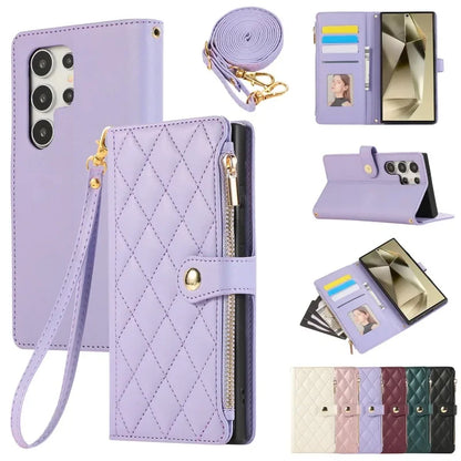 Crossbody Phone Case For Samsung Galaxy S25 S24 Ultra S23 FE S22 S21 Plus A56 A36 A26 A16 A06 A55 A15 A25 A35 A54 Wallet Cover