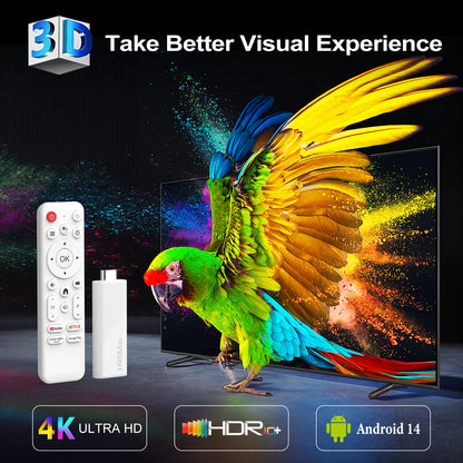 Android TV Stick H96 Max H313 TV Stick Google Voice Assistant TV Box Wifi6 BT5.0 Ultra HD 4K Streaming TV Stick 2GB 16GB