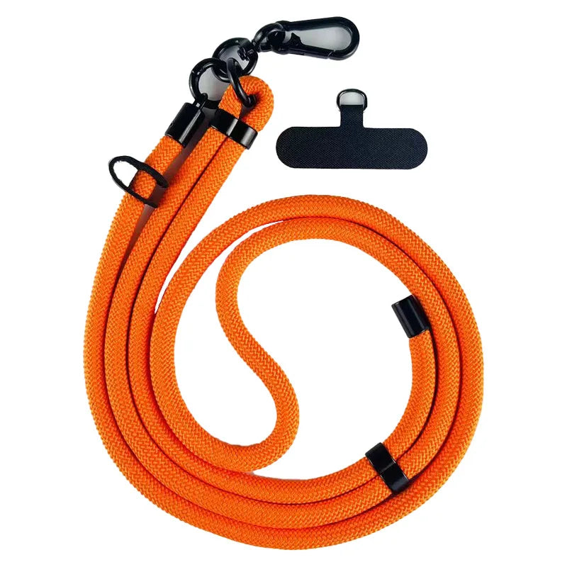 8MMx120CM Bold Long Mobile Phone Lanyard Universal Crossbody Hanging Shoulder Strap Detachable Neck Cord Anti-Lost Lanyard