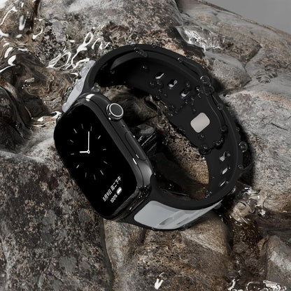 Silicone Strap for Apple Watch 49mm 46mm 45mm 44mm 42mm 41mm 40mm Sports Band for Iwatch Series 10 9 8 7 6 5 4 Se Ultra 1 2 Men