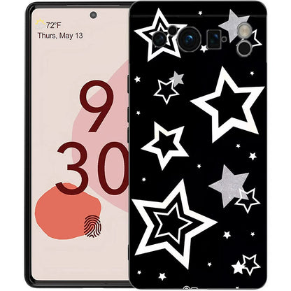 Star Art Phone Case For Google pixel 9 8 7 6 Pro 8A 6A 7A 5G Silicone Shockproof Black Cover Fundas