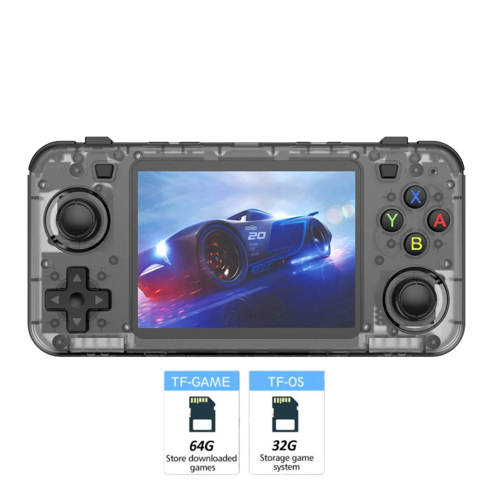 New R36H Game Console R36S Horizontal Retro Handheld Consolas Open Source Portable Pocket Video Player 64GB 3.5 Inch Boy Gift