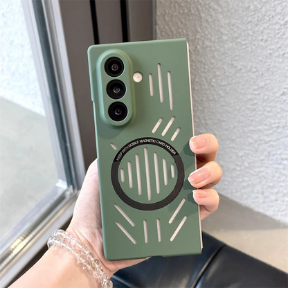 Magnetic For Magsafe Heat Dissipation Case For Samsung Z Fold 7 6 5 4 5G Wireless Charging Solid Color Matte Protective Cover