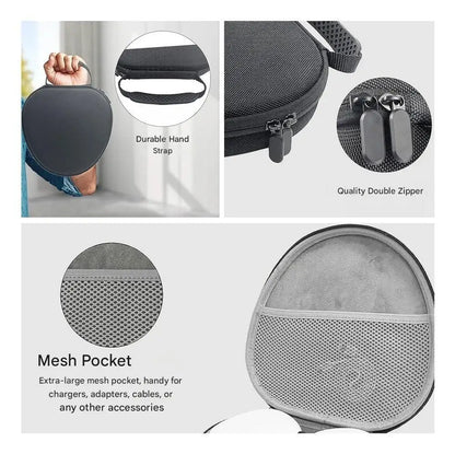 Large Earphone Hard Case with Mesh Pocket EVA Protective Case Waterproof Headphone Carrying Case for AirPods Max Headphones