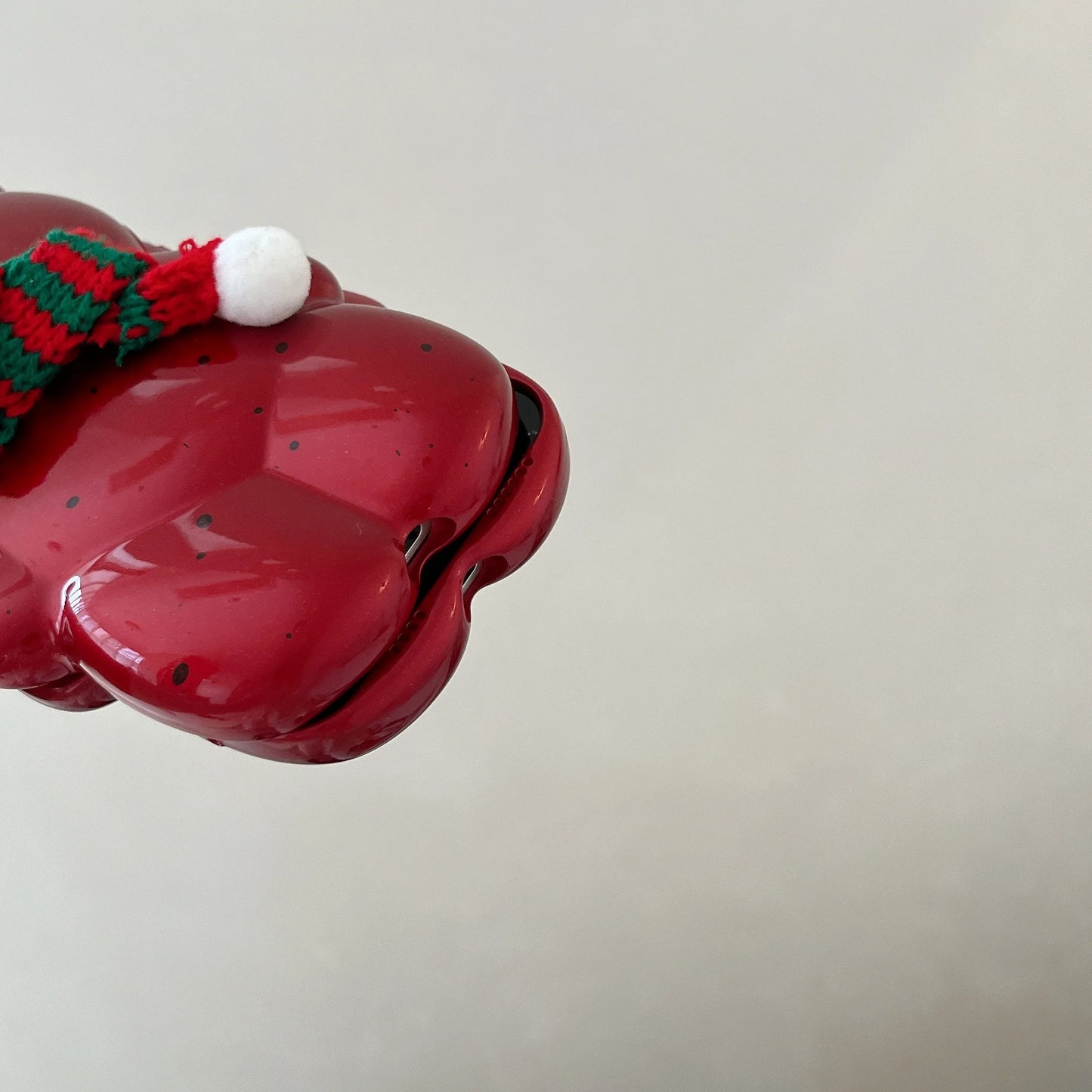 Merry Christmas 3D Cute Bear Shaped Winter Scarf Phone Case for iPhone 12 13 14 15 16 Pro Max Red New Year Soft Cover Xmas Gifts