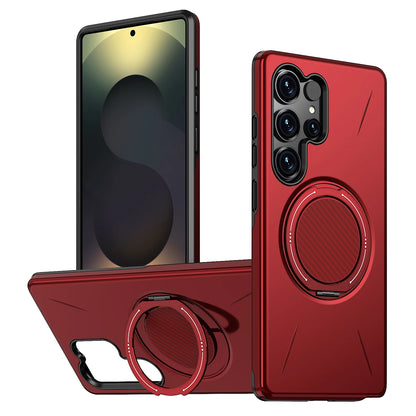 360° Magnetic Bracket Case For Samsung Galaxy S25 S24 S23 S22 Ultra Plus S25FE S24FE S25Edge For Magsafe Armor Shockproof Cover