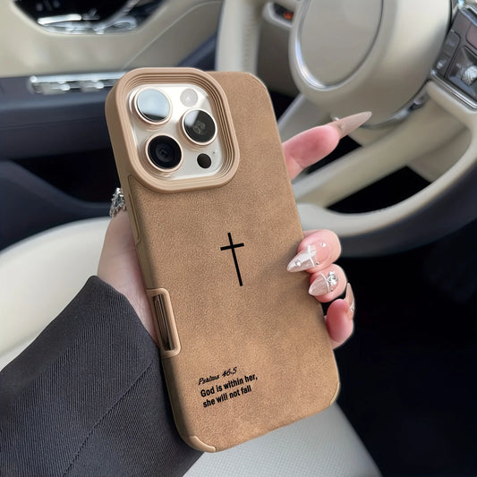 Simple Elements Suitable For iPhone 17 16 Pro 16 PLUS 16 Pro Max 15 14 13 12 11 XS MAX XR Phone Case Faux Leather Textured Cover