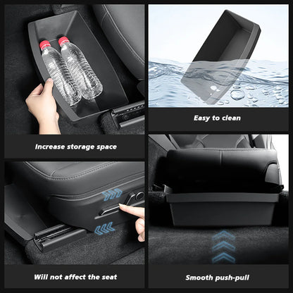 For Tesla New Model Y 2025 Launch Juniper Front Seats Under Seat drawer TPE Storage Box