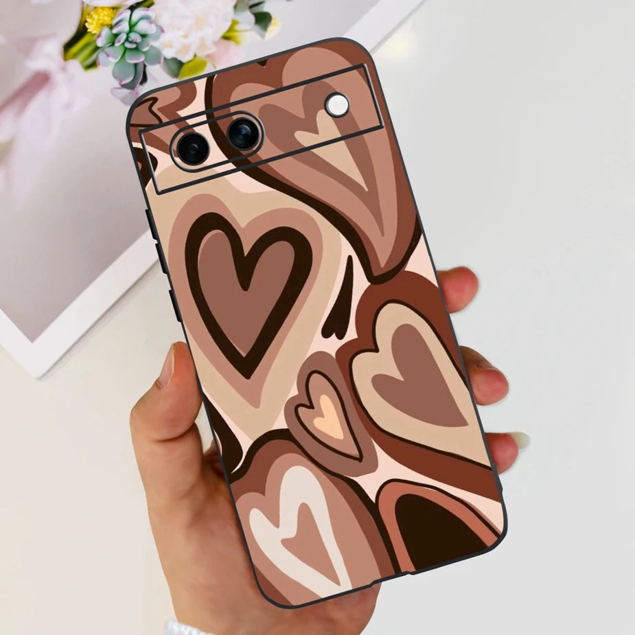 For Google Pixel 8A Case Stylish Painted Cover Soft TPU Shockproof Phone Case For Google Pixel 8 Pro Pixel8A Fundas Coque Bumper