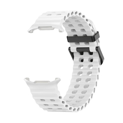 NEW Marine Silicone Strap For Samsung watch ultra 47mm Bracelet No Gaps Sport two-tone Band for Galaxy 7 ultra watchband straps