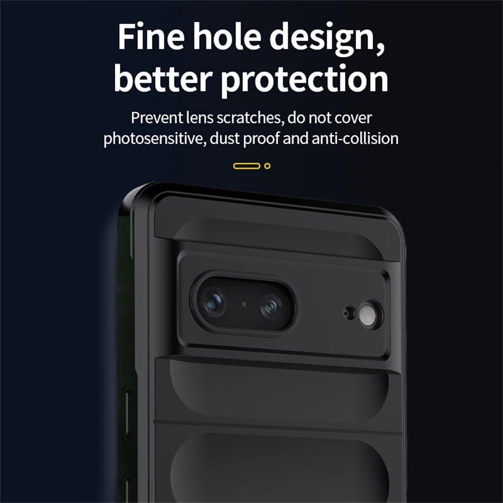 Armour Skin-friendly Shockproof Phone Case for Google Pixel 10 9 8 7 Pro XL 9A 8A 7A Matte Soft Liquid Silicone Protective Cover