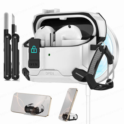 2025 New for Galaxy Buds 3 Pro Fudas Samsung Magnetic Lock Case With Phone-Stand Design Compatible with Magsafe Buds3 Buzz 3 pro